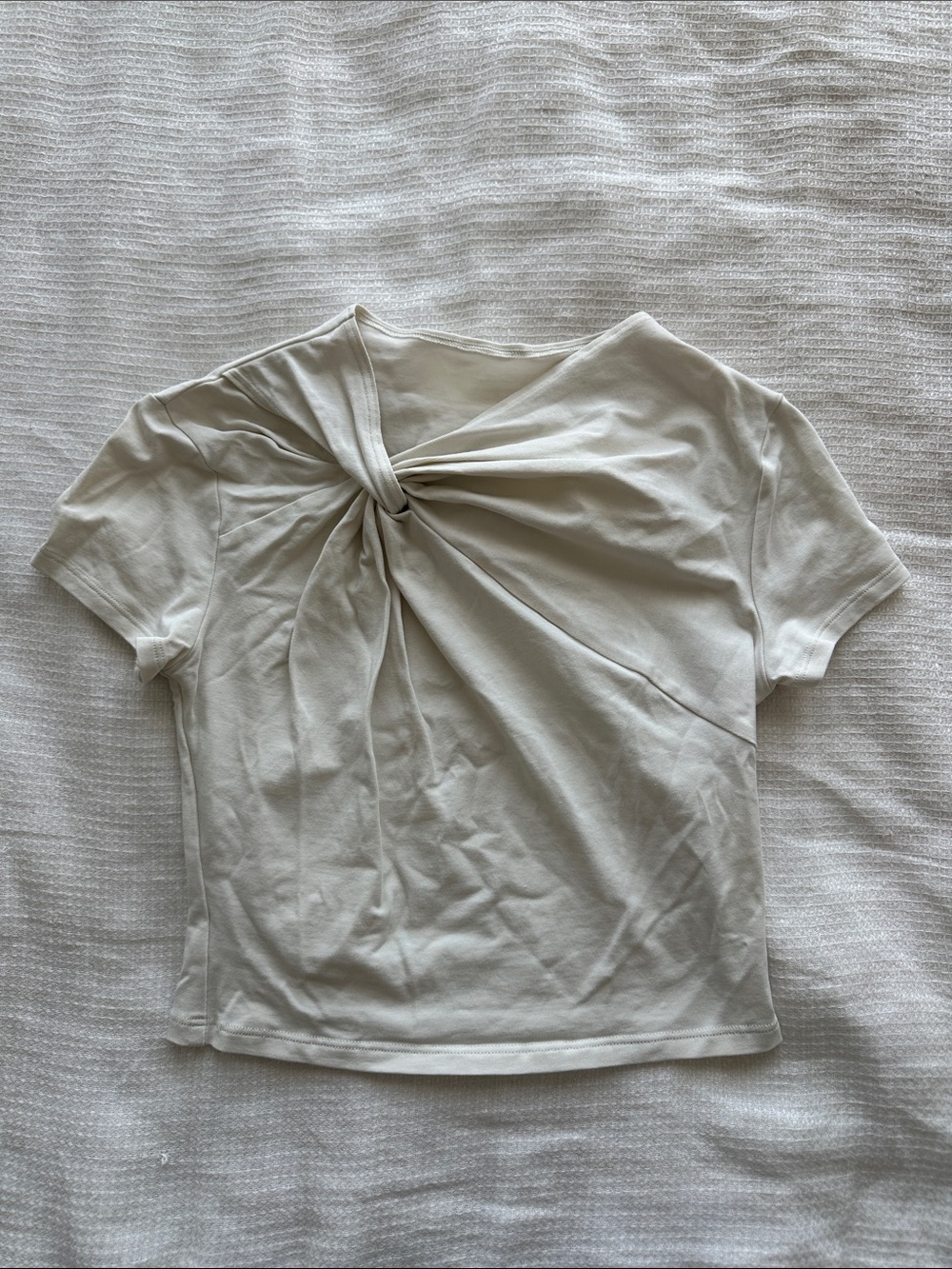 lululemon athletica Twist-Front Short Sleeve Top - Bone